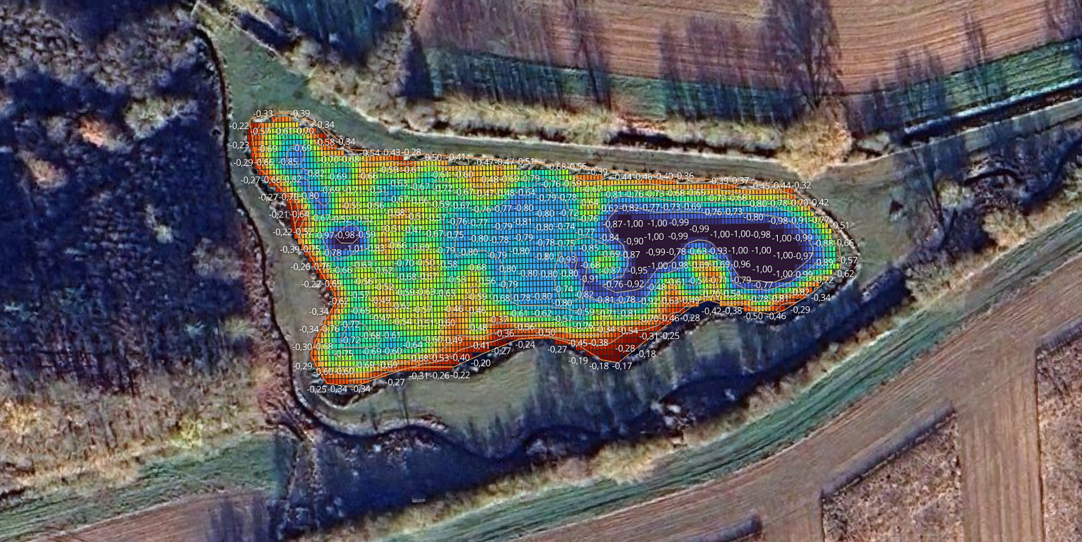 Sedimentvolumen Sediment in Klärteichen