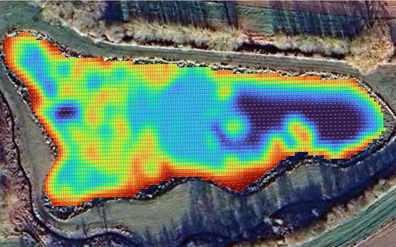 Sedimentvolumen mit USV Sonartechnik Sedimentvolumen